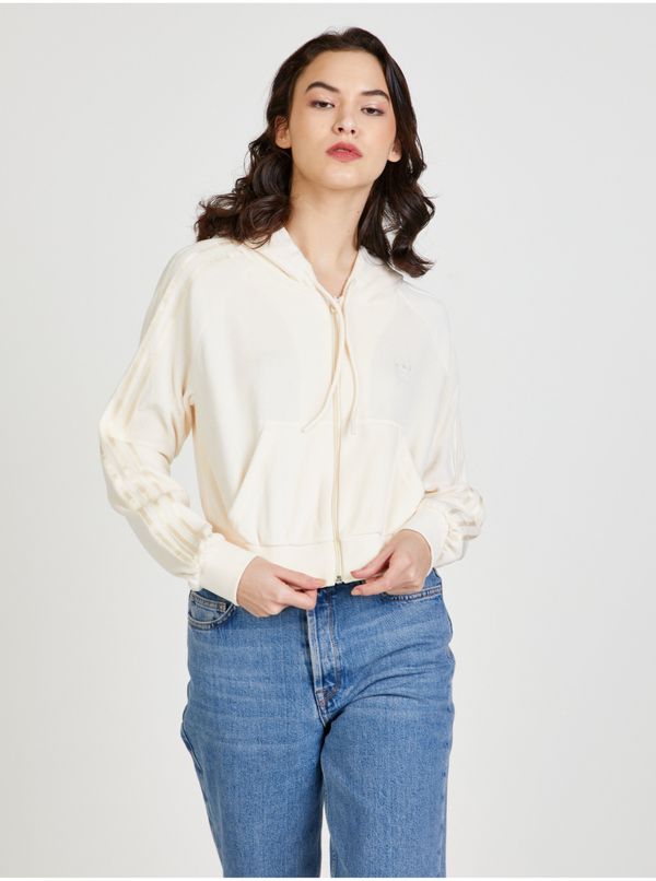 Adidas Cream women's cropped hoodie adidas Originals - Women
