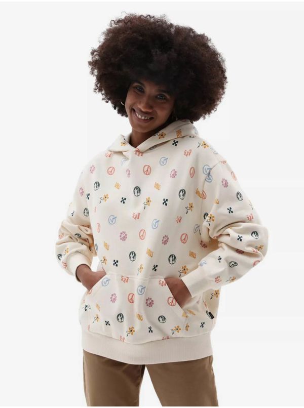 Vans Cream Women's Patterned Hoodie VANS - Women