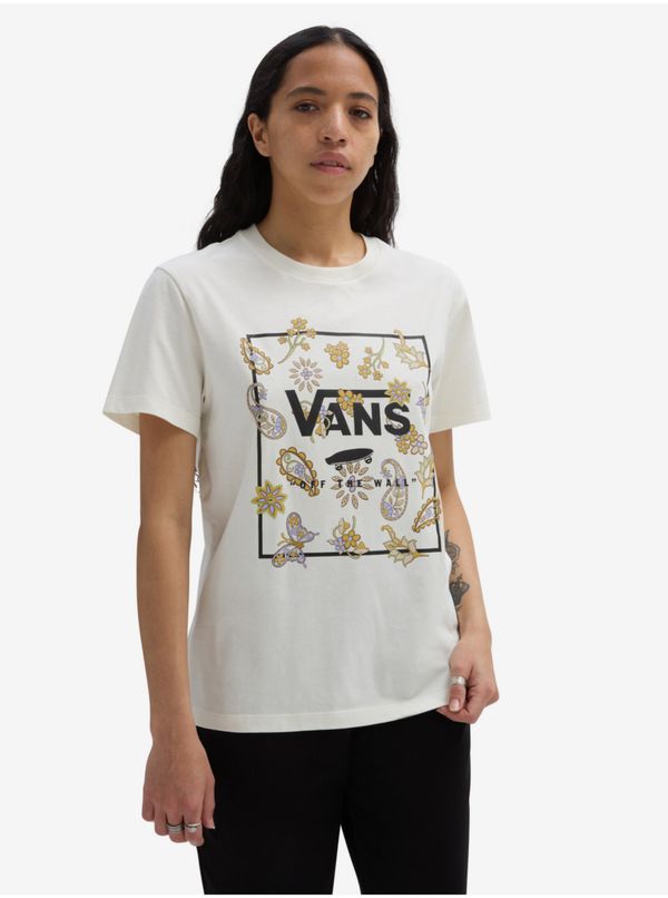 Vans Cream Women's T-Shirt VANS Trippy Floral - Women