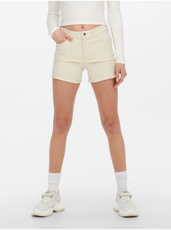 Only Creamy women's denim shorts ONLY Blush - Women