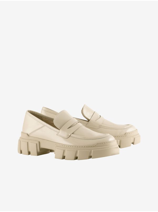 Högl Creamy Women's Moccasins on the Högl Vince Platform - Women