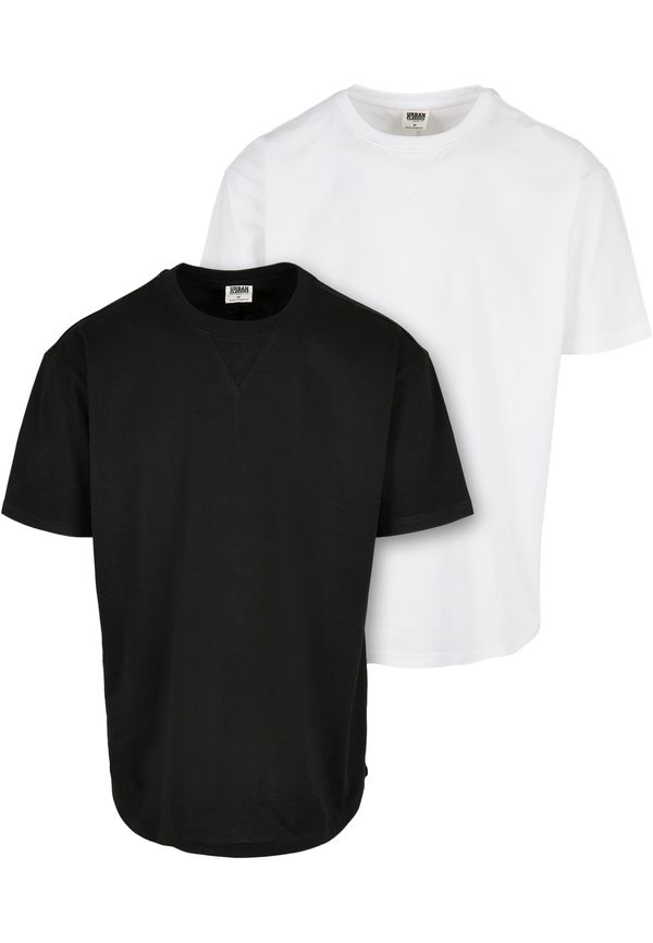 Urban Classics Curved Oversized Organic Cotton T-shirt 2-Pack White+Black