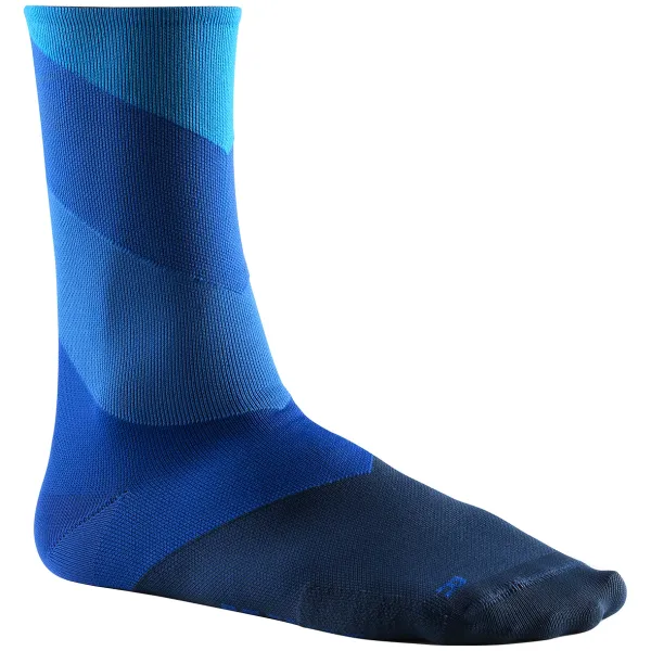Mavic Cyklistické ponožky Mavic  Graphic Stripes Hawaiian Ocean/Lapis Blue