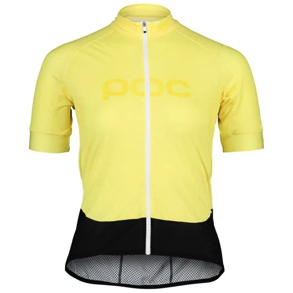 POC Cyklistický dres POC  Essential Road Logo Jersey Sulfur Yellow