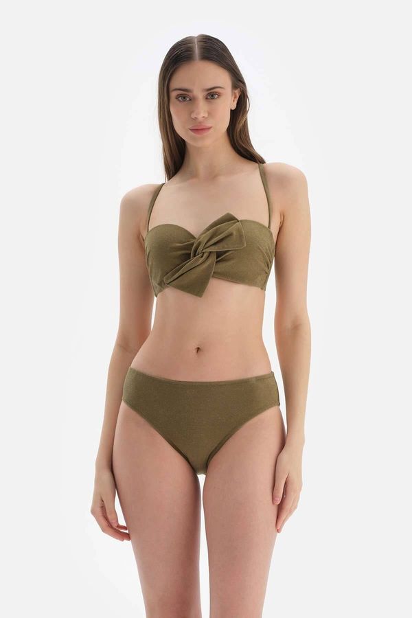 Dagi Dagi Green Strapless Covered Bikini Top