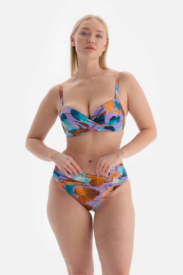 Dagi Dagi Lilac Oil Green High Waist Bikini Bottoms