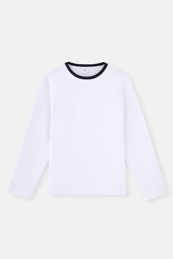 Dagi Dagi White Long Sleeve Sweatshirt Pajama Top