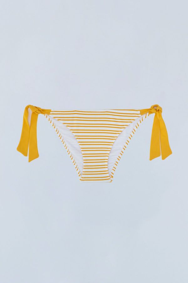 Dagi Dagi Yellow Lace-Up Bikini Bottom