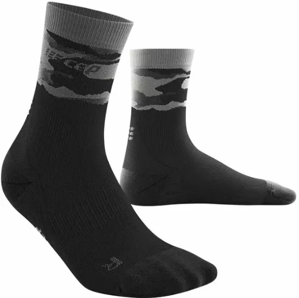 Cep Dámské kompresní ponožky CEP Camocloud Mid Cut Black/Grey