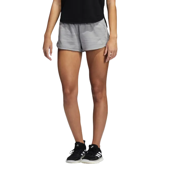 Adidas Dámské šortky adidas  Pacer 3-Stripes Woven Heather Shorts Mgh Solid Grey