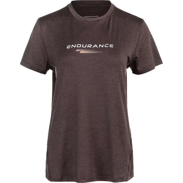 Endurance Dámské tričko Endurance Wange Melange S/S Tee Black Bean