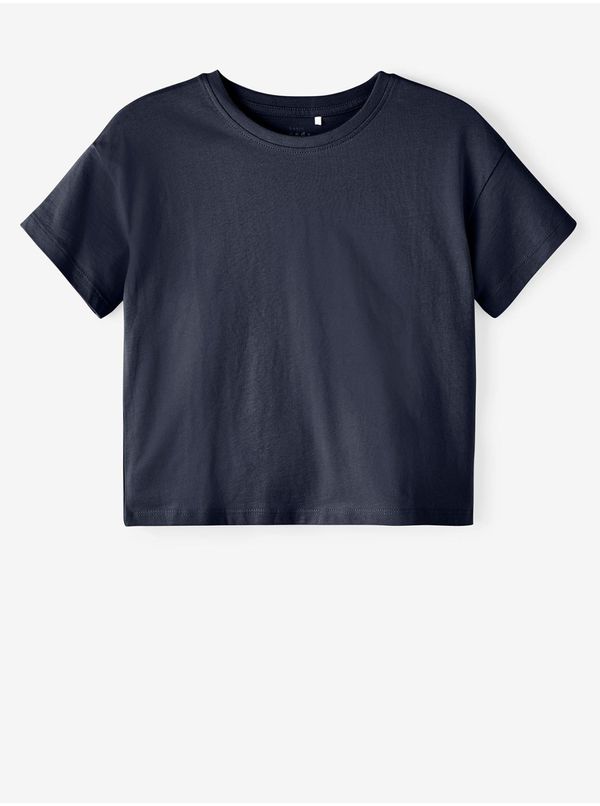 name it Dark blue basic t-shirt name it Vita - Girls