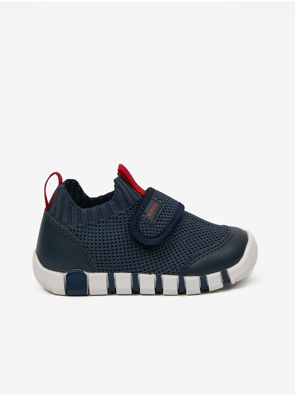 GEOX Dark Blue Boys Sneakers with Geox Leather Details - Boys