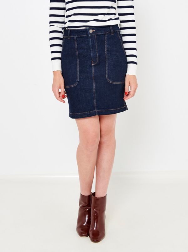 CAMAIEU Dark blue denim skirt CAMAIEU - Women