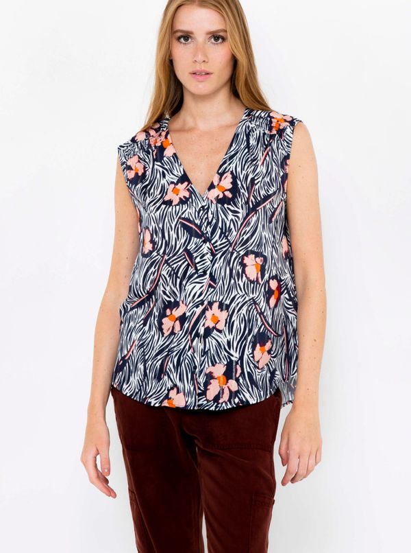 CAMAIEU Dark blue floral top CAMAIEU - Women