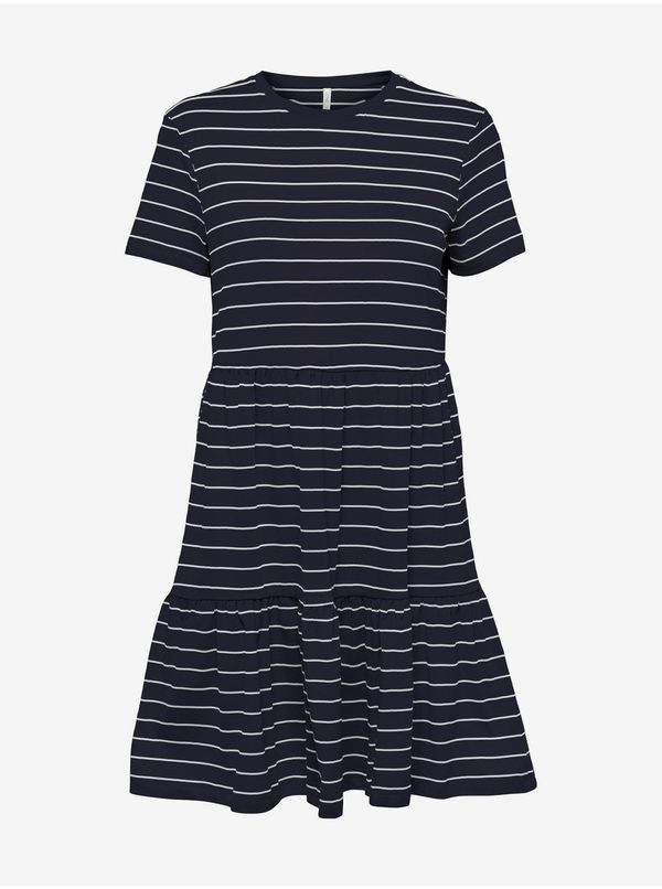 Only Dark blue ladies striped dress ONLY May - Ladies