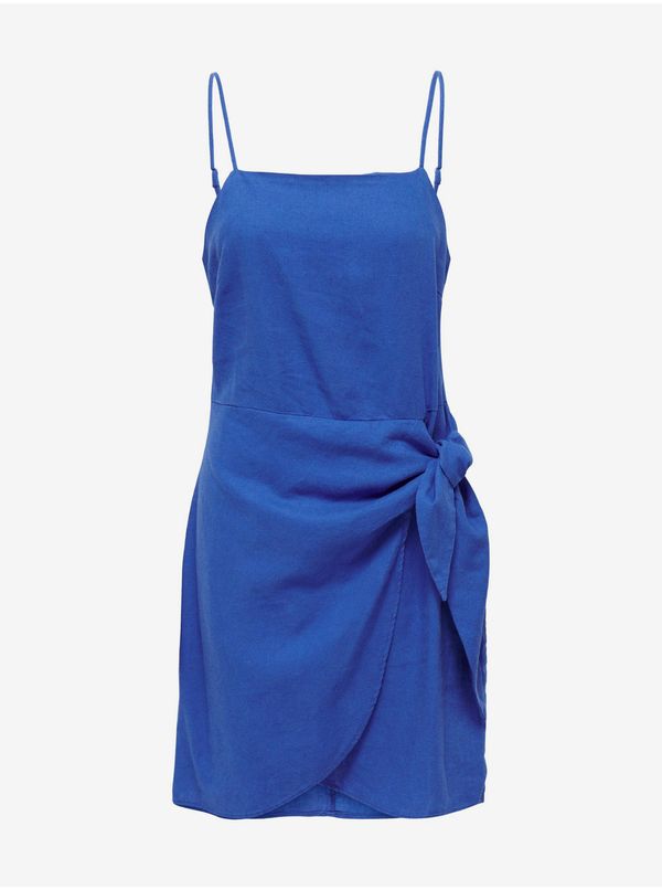 Only Dark blue linen dress ONLY Caro - Ladies