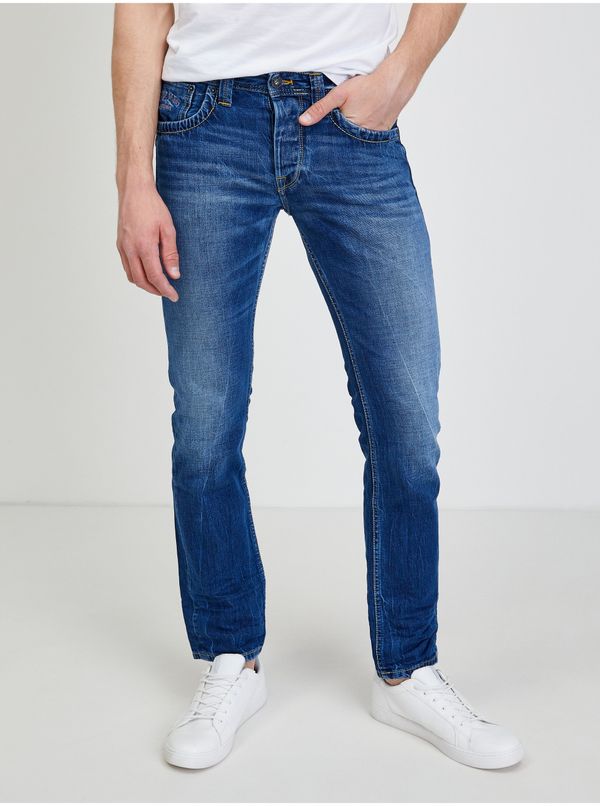 Pepe Jeans Dark blue men straight fit jeans Pepe Jeans Cash - Men