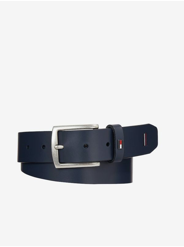 Tommy Hilfiger Dark blue men's leather belt Tommy Hilfiger - Men