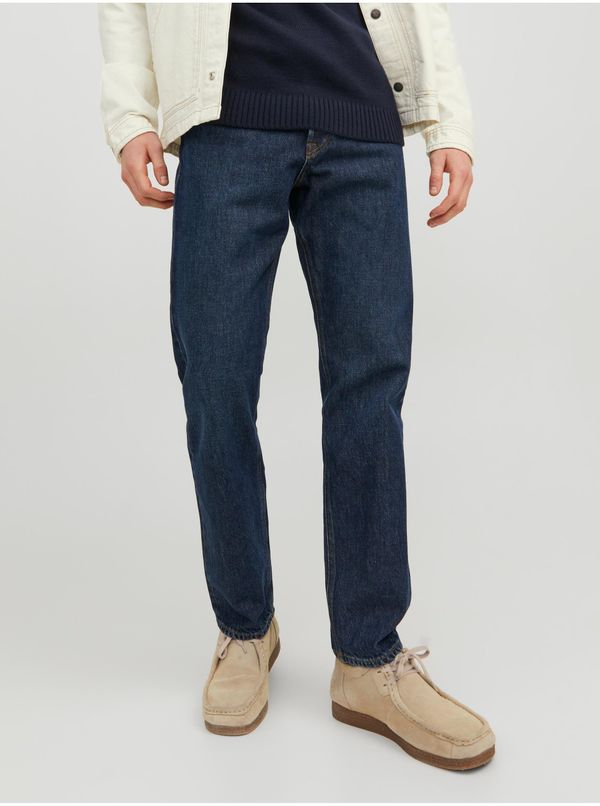 Jack & Jones Dark blue men's straight fit jeans Jack & Jones Chris - Men's