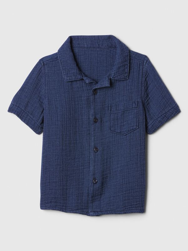 GAP Dark blue muslin shirt for boys GAP
