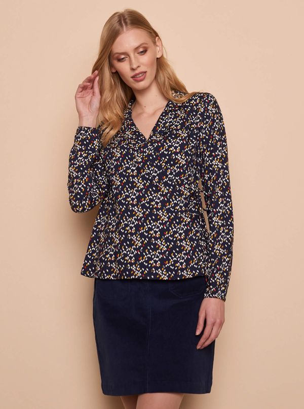 Tranquillo Dark blue patterned blouse Tranquillo - Women