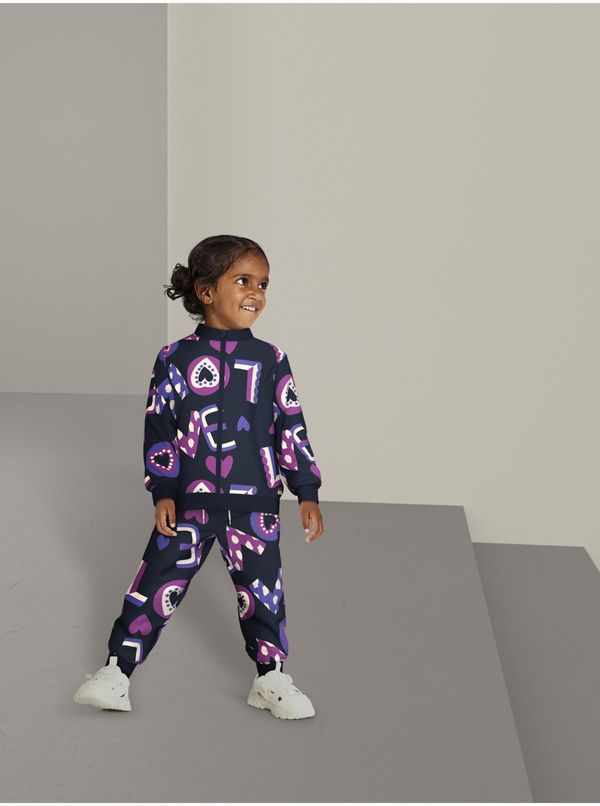 name it Dark blue patterned sweatpants for girls name it Nila - Girls