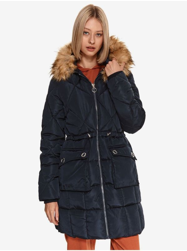 Top Secret Dark blue quilted winter coat TOP SECRET - Women