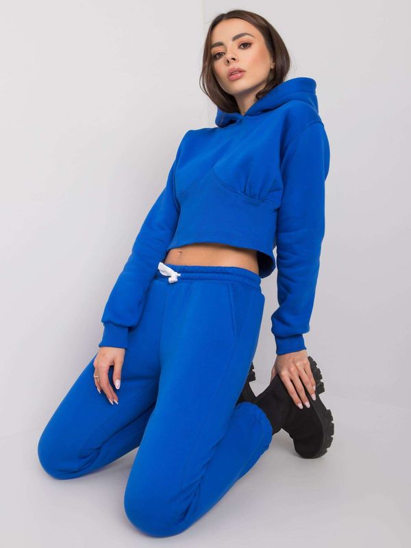 Fashionhunters Dark blue sweatshirt with trousers Ambretta