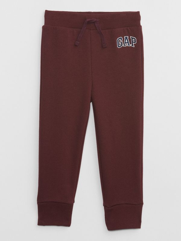GAP Dark brown children's sweatpants with GAP logo