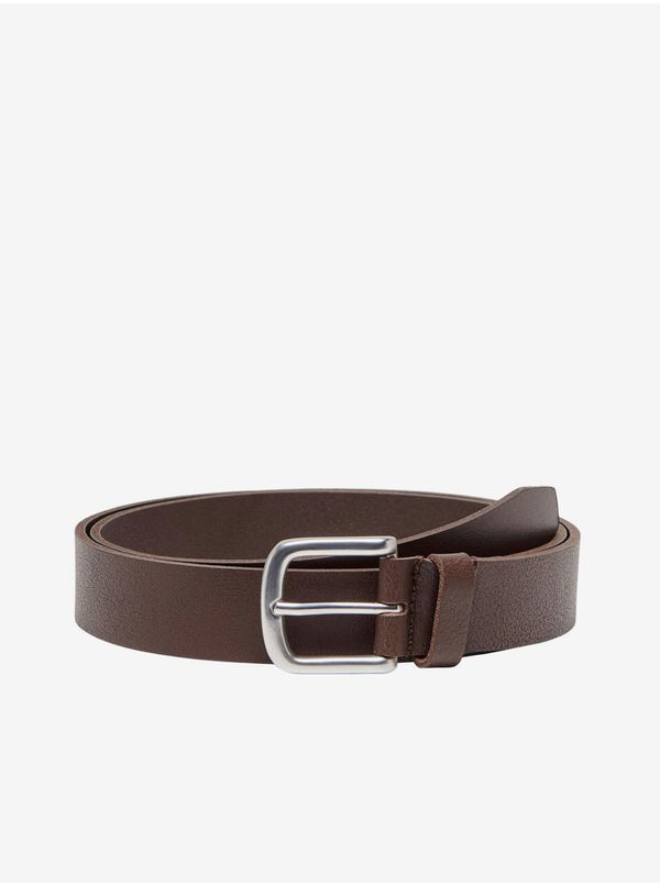 Only Dark Brown Leather Belt ONLY & SONS Boon - Men