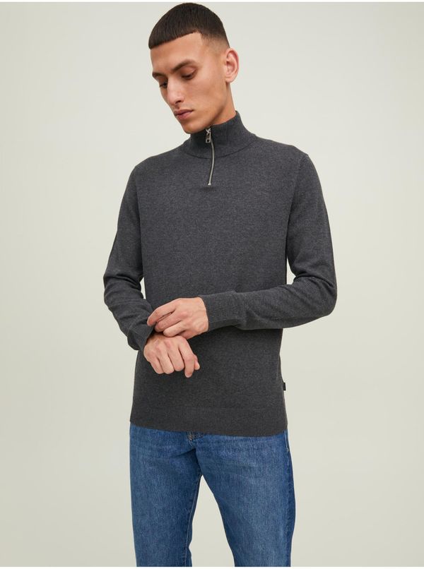 Jack & Jones Dark gray men's sweater Jack & Jones Emil - Men