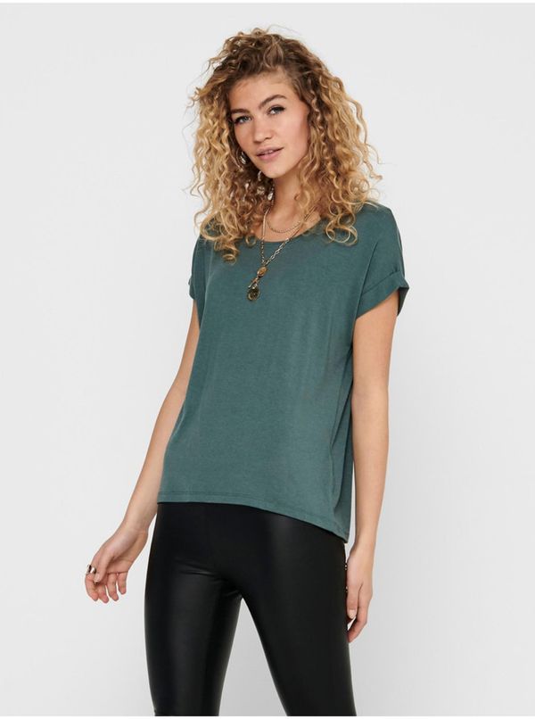 Only Dark green basic T-shirt ONLY Moster - Women
