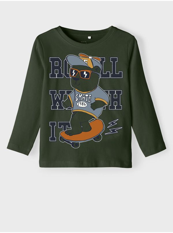 name it Dark green long-sleeved T-shirt name it Vux - Boys