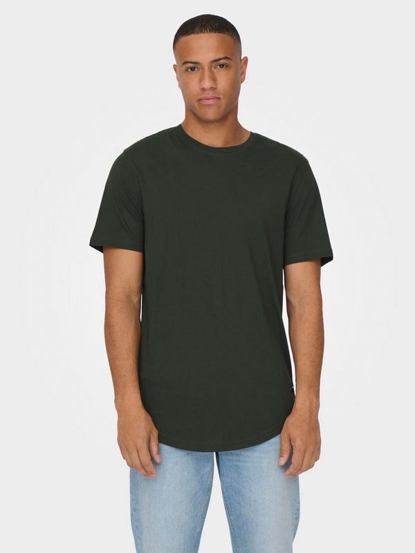 Only Dark Green Men's Basic T-Shirt ONLY & SONS Matt