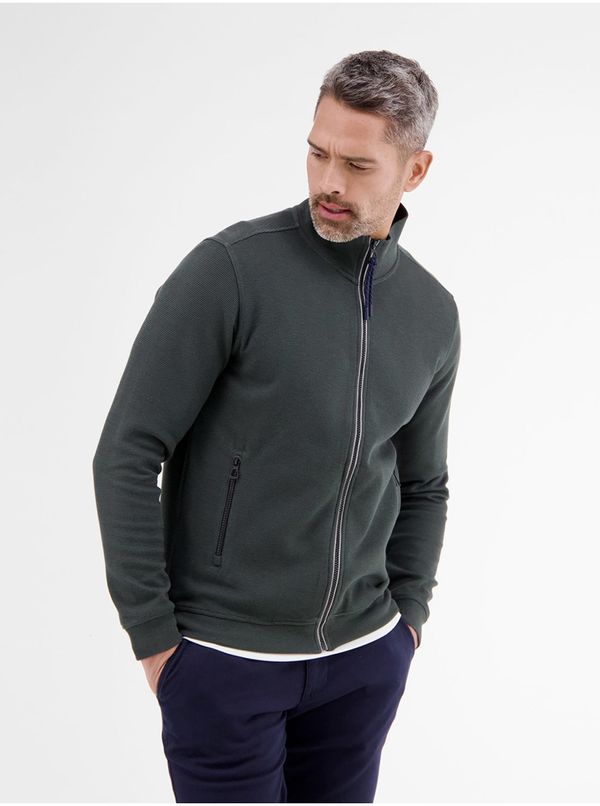 Lerros Dark green men's zippered sweatshirt LERROS - Men