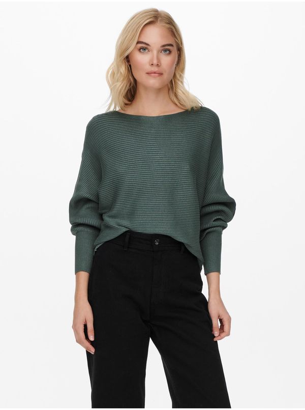 Only Dark green women's ribbed sweater ONLY Adaline - Women