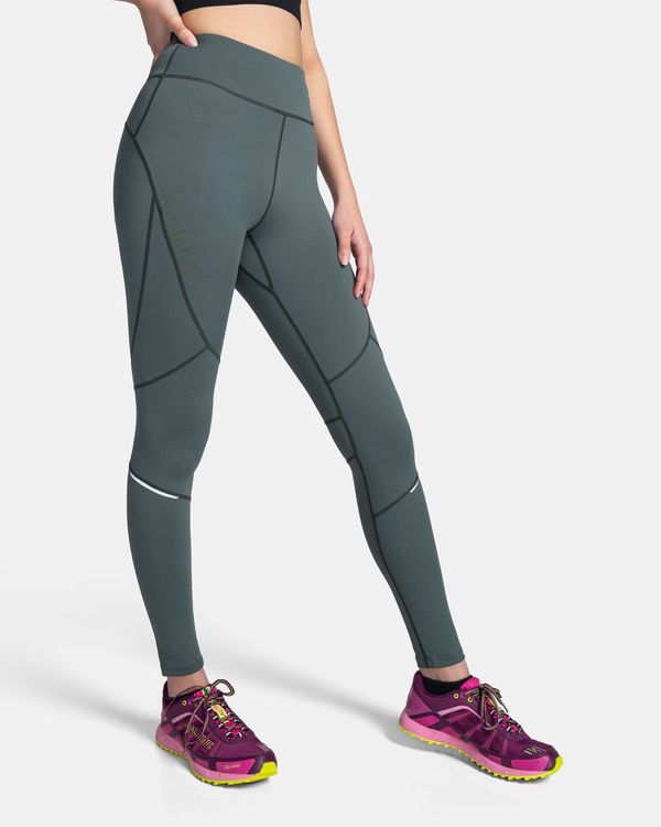 Kilpi Dark green women's sports leggings Kilpi LAMIRAE