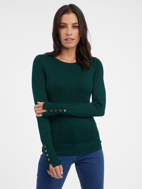 Orsay Dark green women's sweater ORSAY