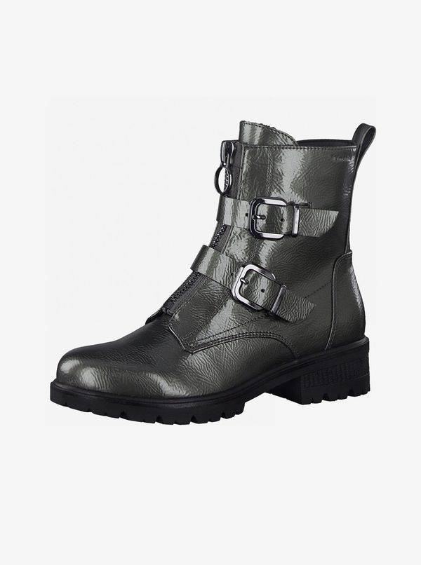 Tamaris Dark grey ankle boots with buckles by Tamaris - Ladies