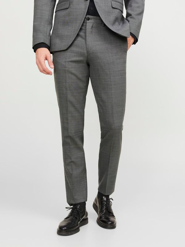 Jack & Jones Dark grey men's suit trousers with wool blend Jack & Jones Solaris