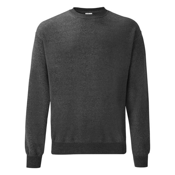 Fruit of the Loom Dark Grey Men's Sweatshirt Set-in Sweat Fruit of the Loom