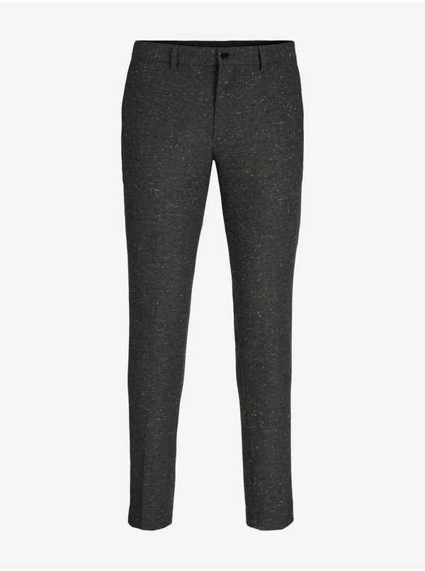 Jack & Jones Dark grey men's trousers with wool Jack & Jones Franco - Men