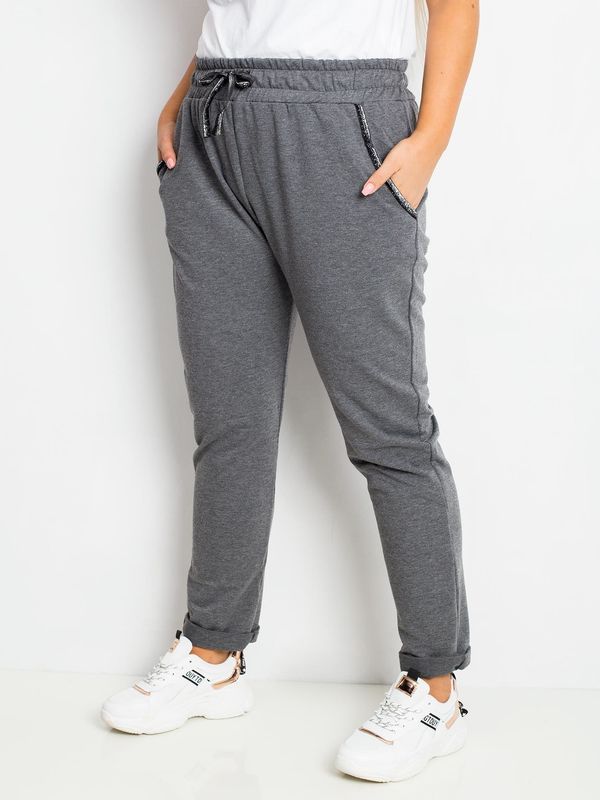 Fashionhunters Dark Grey Oversize Trousers by Savage