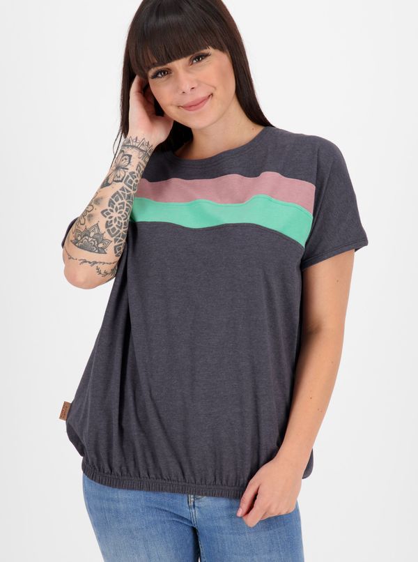 ALIFE AND KICKIN Dark grey women's loose T-shirt Alife and Kickin - Women's