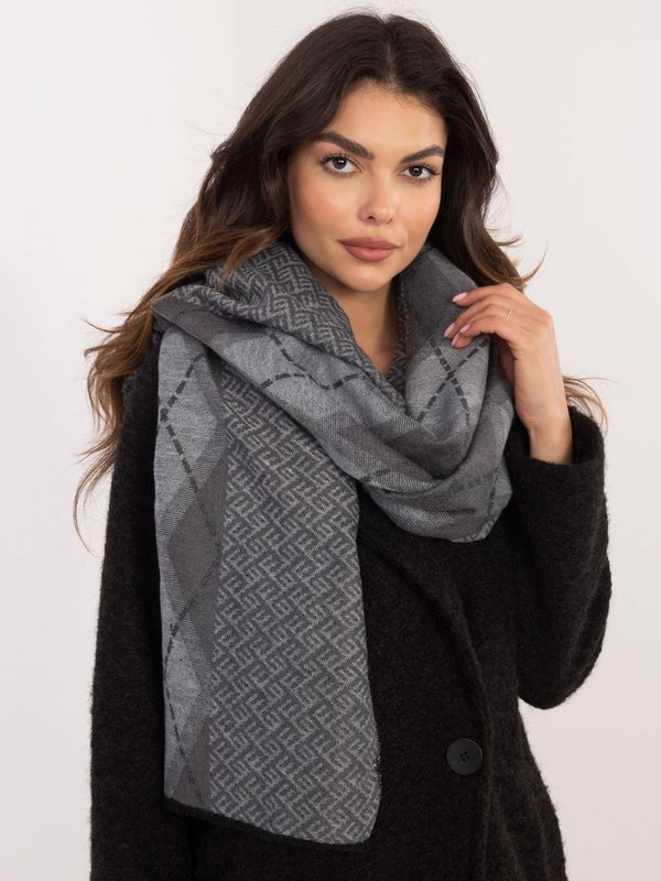 Fashionhunters Dark grey women's scarf