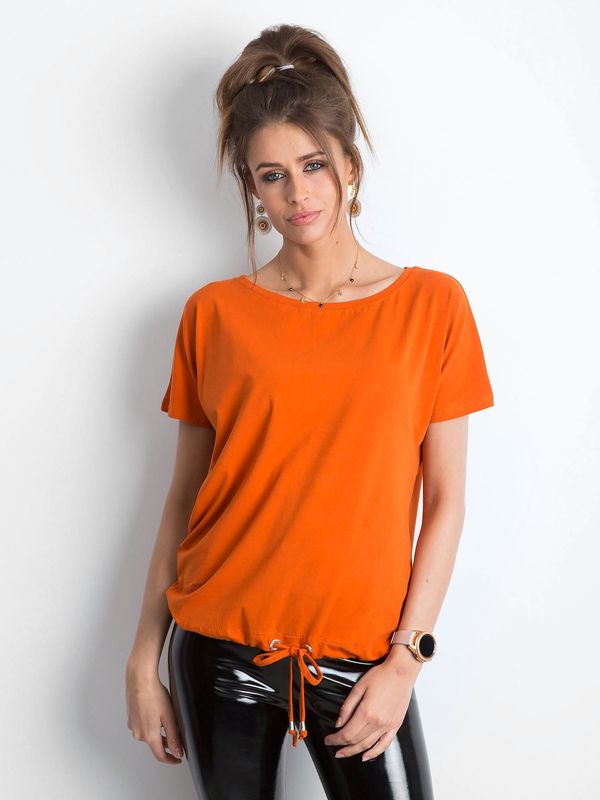 Fashionhunters Dark orange Curiosity T-shirt