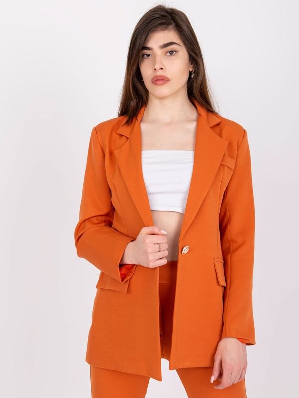 Fashionhunters Dark orange elegant jacket from Veracruz