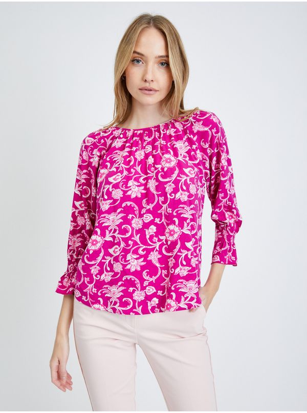 Orsay Dark pink floral blouse ORSAY