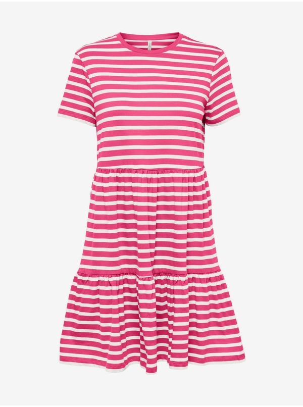 Only Dark pink ladies striped dress ONLY May - Women